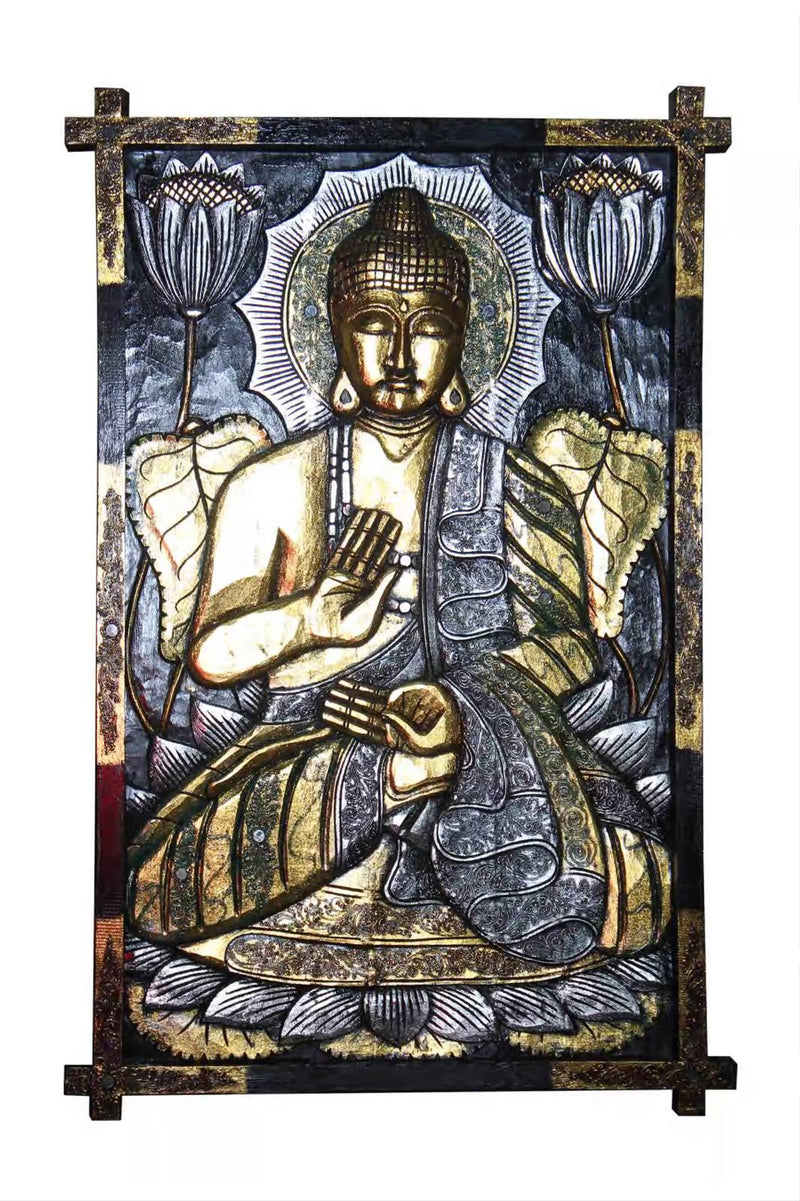 Buddha wooden panels